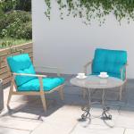 Galettes de chaise VidaXL turquoise 50x50 cm modernes 