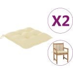 Galettes de chaise VidaXL blanc crème 50x50 cm 