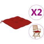 Galettes de chaise VidaXL rouges 40x40 cm 