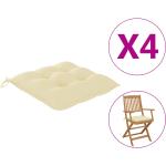 Galettes de chaise VidaXL blanc crème 40x40 cm 