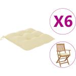 Galettes de chaise VidaXL blanc crème 40x40 cm 