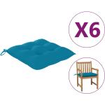 Galettes de chaise VidaXL bleus clairs 50x50 cm 