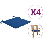 Galettes de chaise VidaXL bleues 50x50 cm 