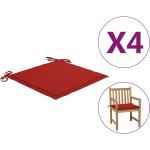 Galettes de chaise VidaXL rouges 50x50 cm 