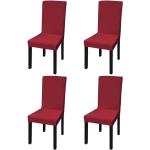 Housses de chaise VidaXL rouge bordeaux en tissu extensibles 
