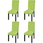 Housses de chaise vertes en tissu extensibles 