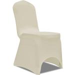 Housses de chaise VidaXL blanc crème extensibles 