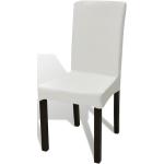 Housses de chaise VidaXL blanc crème en tissu extensibles 