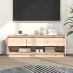 Meubles TV en bois marron en pin avec tiroirs 