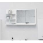 vidaXL Miroir de salle de bain Blanc 90x10,5x45 cm Aggloméré