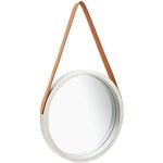 Miroirs muraux VidaXL argentés en bois de Paulownia diamètre 40 cm modernes 