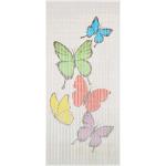 Rideaux en bambou VidaXL multicolores à motif papillons 