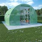 Serres de jardin VidaXL vertes en acier de 5 à 10m² 