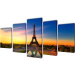 Tableaux sur toile VidaXL multicolores Tour Eiffel 