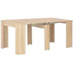 Tables de salle à manger design VidaXL marron en acier extensibles rustiques 