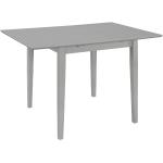 Tables de salle à manger design VidaXL grises en hévéa extensibles rustiques 
