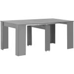 Tables de salle à manger design VidaXL gris acier en acier extensibles rustiques 