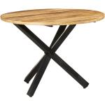 Tables rondes VidaXL marron en manguier diamètre 75 cm 