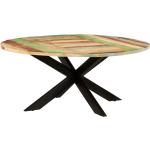 Tables rondes VidaXL marron en manguier diamètre 75 cm 