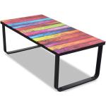Tables basses rectangulaires VidaXL multicolores en verre modernes 