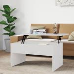 Tables basses relevables VidaXL blanches 