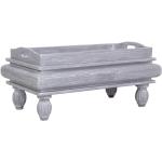 Tables basses VidaXL grises en bois massif modernes 