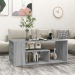 Tables basses VidaXL grises en bois avec rangement modernes 