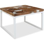 vidaXL Table basse Teck Résine 60 x 60 x 40 cm