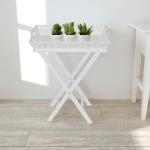 Tables d'appoint VidaXL blanches pliables 