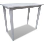 Tables de salle à manger design VidaXL blanches en hévéa 