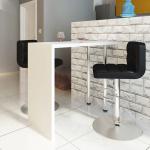 Tables de salle à manger design VidaXL blanches en acier contemporaines 