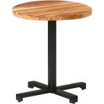 Tables rondes VidaXL marron en bois enduites diamètre 70 cm 