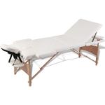 Tables de massage VidaXL blanc crème en bois inspirations zen pliables 