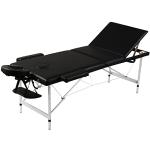Tables de massage VidaXL grises en aluminium enduites inspirations zen pliables 
