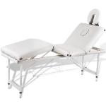 Tables de massage VidaXL blanc crème en aluminium inspirations zen pliables 