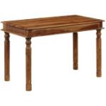 Tables de salle à manger design VidaXL marron laquées en bois massif coloniales 