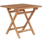 HARRIS - Table de jardin 2 personnes, ronde pliante 60x60cm en bois Teck