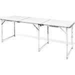 Tables de camping VidaXL grises en aluminium pliables 