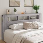 Têtes de lit en bois VidaXL grises modernes 