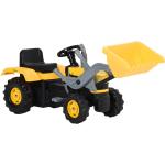 vidaXL Tracteur à pédales avec excavateur pour enfants Jaune et noir