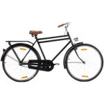 Vélos VidaXL noirs en acier à frein à rétropédalage hollandais en solde 
