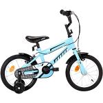 Vélos VidaXL bleus en acier enfant 14 pouces 