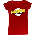 T-shirts rouges The Big Bang Theory Bazinga Taille M pour femme 