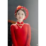 Robes de mariée rouges Taille XS petite look asiatique pour femme 