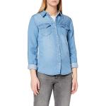 Chemises en jean Vila Denim bleues en lyocell tencel Taille XXL look fashion pour femme 