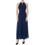 VILA Clothes Vimilina Halterneck Maxi Dress - Noos, Robe Femme, Bleu (Total Eclipse), 40 (Taille Fabricant: 38)