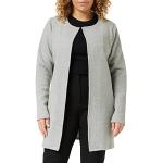 VILA Clothes Vinaja New Long Jacket-Noos, Veston Femme, Gris (Light Grey Melange), 36 (Taille Fabricant: Small)