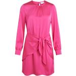 Robes de printemps Vila rose fushia en polyester à manches longues lavable en machine à manches longues à col rond Taille XS pour femme 