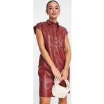 Robes courtes Vila rouges en cuir sans manches Taille XXS classiques pour femme en promo 