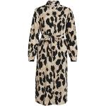 Robes Vila noires à effet léopard à manches longues midi à manches longues Taille XS look casual pour femme 